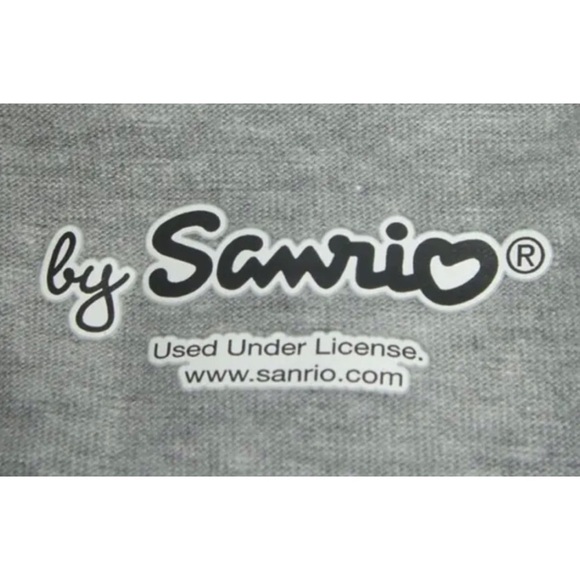 Sanrio Hello Kitty Raglan Gray Black y2k Style Kidcore Red Apple Port & Company - Picture 3 of 5